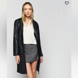 Reformation Veda Crosby 90s Longline Leather Blazer